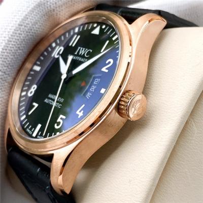 Replica Pilot A21j Automatic Movement Mens Watch Blue Dial Leather Strap A E190