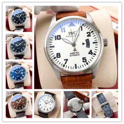 Replica Pilot A21j Automatic Movement Mens Watch White Dial Leather Strap B E190