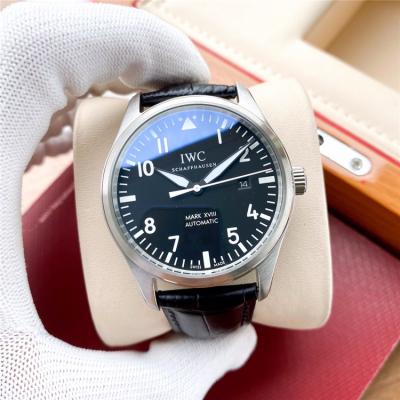 Replica Pilot A21j Automatic Movement Mens Watch White Dial Leather Strap B E190