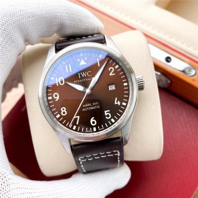 Replica Pilot A21j Automatic Movement Mens Watch White Dial Leather Strap B E190