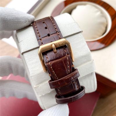 Replica Portugieser A21j Automatic Movement Mens Watch White Dial Leather Strap E191