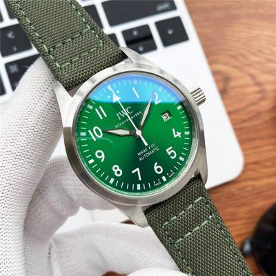 Replica Pilot A21j Automatic Movement Mens Watch Green Dial Leather Strap E201