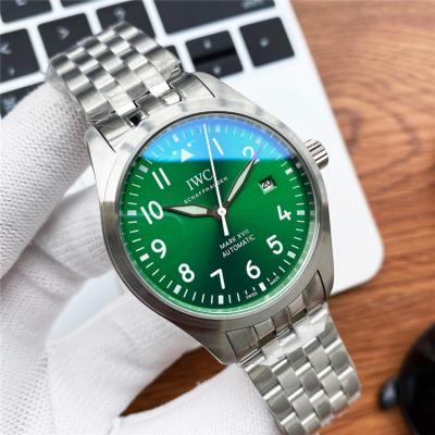 Replica Pilot A21j Automatic Movement Mens Watch Green Dial Leather Strap E201