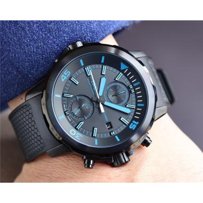 Replica Aquatimer Family A4813 Automatic Movement Mens Watch Black Dial Rubber Strap A E203