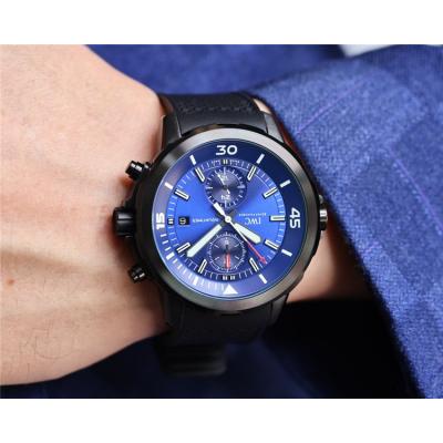 Replica Aquatimer Family A4813 Automatic Movement Mens Watch Black Dial Rubber Strap A E203