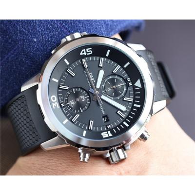 Replica Aquatimer Family A4813 Automatic Movement Mens Watch White Dial Rubber Strap B E203