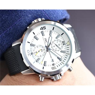 Replica Aquatimer Family A4813 Automatic Movement Mens Watch White Dial Rubber Strap B E203