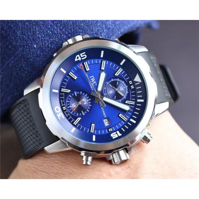 Replica Aquatimer Family A4813 Automatic Movement Mens Watch White Dial Rubber Strap B E203