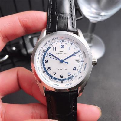 Replica Aquatimer Family A21j Automatic Movement Mens Watch White Dial Leather Strap G02