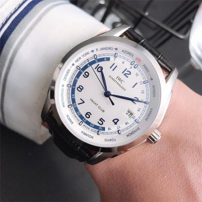 Replica Aquatimer Family A21j Automatic Movement Mens Watch White Dial Leather Strap G02