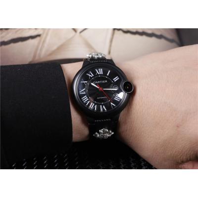 Replica Ballon Bleu A21j Automatic Movement  Mens Watch Black Dial Nylon Leather E13