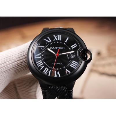 Replica Ballon Bleu A21j Automatic Movement  Mens Watch Black Dial Nylon Leather E13