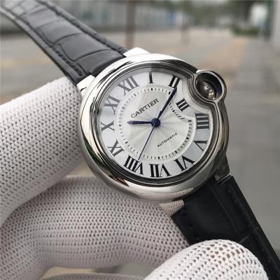 Replica Ballon Bleu Japan Miyota 8215 Automatic Movement Womens Watch Silver Dial Leather Strap E36