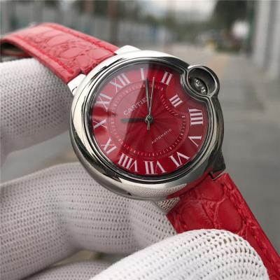 Replica Ballon Bleu Japan Miyota 8215 Automatic Movement Womens Watch Silver Dial Leather Strap E36