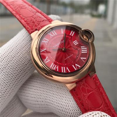 Replica Ballon Bleu Japan Miyota 8215 Automatic Movement Womens Watch Silver Dial Leather Strap E36