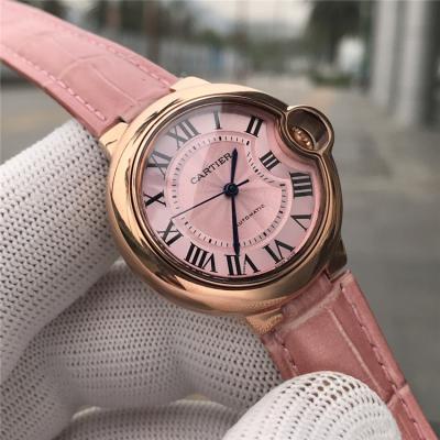 Replica Ballon Bleu Japan Miyota 8215 Automatic Movement Womens Watch Silver Dial Leather Strap E36