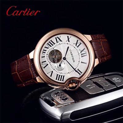 Replica Ballon Bleu Japan Miyota 82S5 Automatic Movement Mens Watch White Dial Leather Strap E40