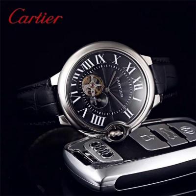 Replica Ballon Bleu Japan Miyota 82S5 Automatic Movement Mens Watch White Dial Leather Strap E40