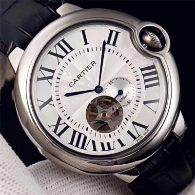 Replica Ballon Bleu Japan Miyota 82S5 Automatic Movement Mens Watch White Dial Leather Strap E40