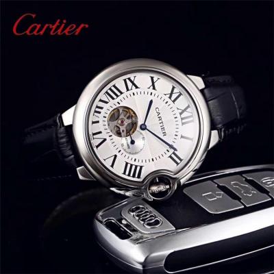 Replica Ballon Bleu Japan Miyota 82S5 Automatic Movement Mens Watch White Dial Leather Strap E40