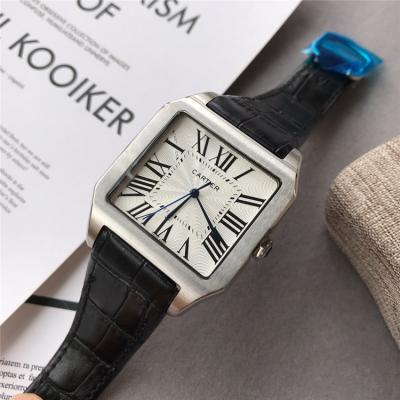 Replica Santos A21j Automatic Movement Mens Watch White Dial Leather Strap E59