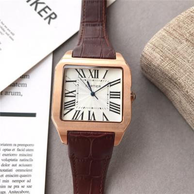 Replica Santos A21j Automatic Movement Mens Watch White Dial Leather Strap E59