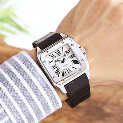 Replica Santos A21j Automatic Movement Mens Watch White Dial Leather Strap 63