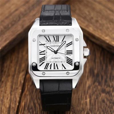 Replica Santos A21j Automatic Movement Mens Watch White Dial Leather Strap 63