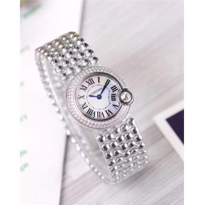 Replica Ballon Blanc Swiss Quartz Movement Womens Watch White Dial Stainless Steel E67