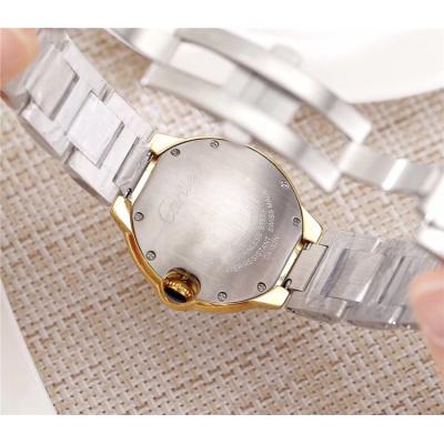 Replica Ballon Bleu Swiss Quartz Movement Womens Watch Gray Dial Two Tone Rose Gold B E70