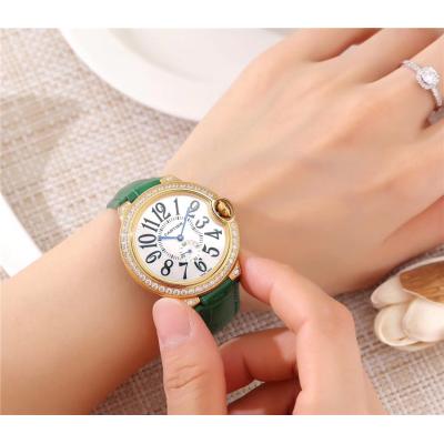 Replica Ballon Bleu Swiss Quartz Movement Womens Watch White Dial Leathe Strap A E71