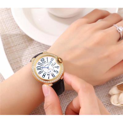 Replica Ballon Bleu Swiss Quartz Movement Womens Watch White Dial Leathe Strap A E71