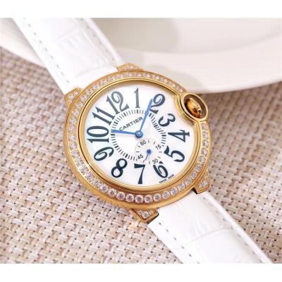 Replica Ballon Bleu Swiss Quartz Movement Womens Watch White Dial Leathe Strap A E71