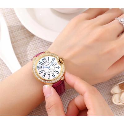 Replica Ballon Bleu Swiss Quartz Movement Womens Watch White Dial Leathe Strap A E71