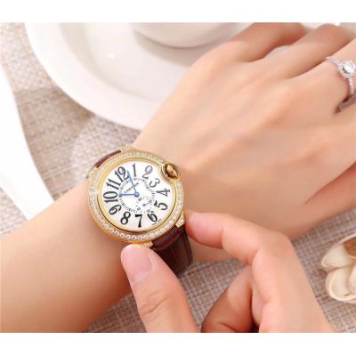 Replica Ballon Bleu Swiss Quartz Movement Womens Watch White Dial Leathe Strap A E71