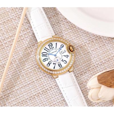 Replica Ballon Bleu Swiss Quartz Movement Womens Watch White Dial Leathe Strap A E71