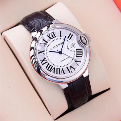 Replica Ballon Bleu A21j Automatic Movement Mens Watch White Dial Leather Strap A E87