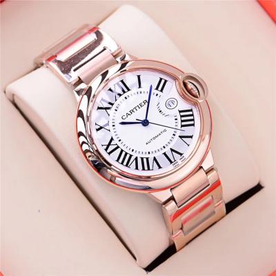 Replica Ballon Bleu A21j Automatic Movement Mens Watch White Dial Two Tone Rose Gold B E87