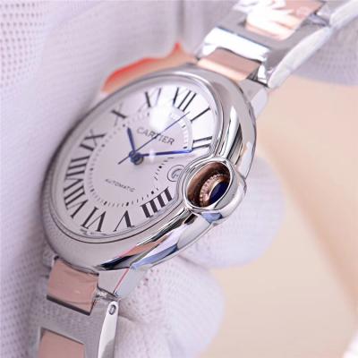 Replica Ballon Bleu A21j Automatic Movement Mens Watch White Dial Two Tone Rose Gold B E87