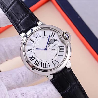 Replica Ballon Bleu A21j Automatic Movement Mens Watch Black Dial Leather Strap B E88