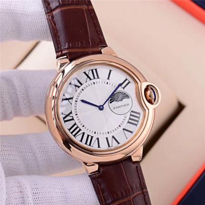 Replica Ballon Bleu A21j Automatic Movement Mens Watch Black Dial Leather Strap B E88