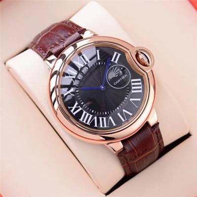 Replica Ballon Bleu A21j Automatic Movement Mens Watch Black Dial Leather Strap B E88