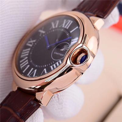 Replica Ballon Bleu A21j Automatic Movement Mens Watch Black Dial Leather Strap B E88