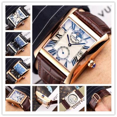 Replica Tank A21j Automatic Movement  Mens Watch White Dial Leather Strap E91