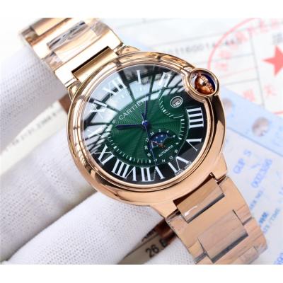 Replica Ballon Bleu A21j Automatic Movement Mens Watch Green Dial Yellow Gold A E94