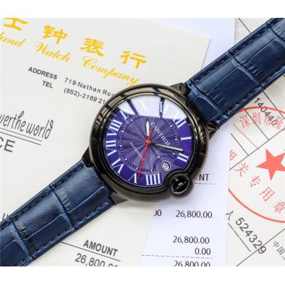 Replica Ballon Bleu Japan Miyota 8215 Automatic Movement Mens Watch White Dial Leather Strap E97