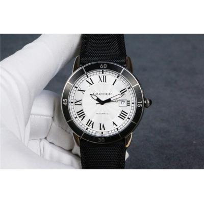 Replica Ronde A21j Automatic Movement Mens Watch Black Dial Nylon Strap E98