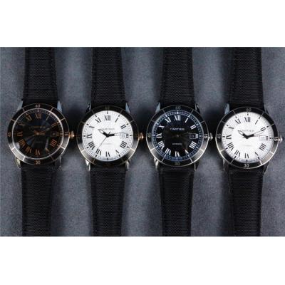 Replica Ronde A21j Automatic Movement Mens Watch Black Dial Nylon Strap E98