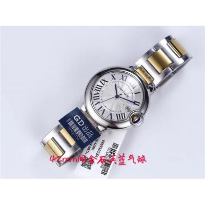 Replica Ballon Bleu Swiss Quartz Movement Mens Watch White Dial Oyster Bracelet SS E100