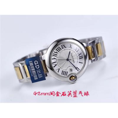 Replica Ballon Bleu Swiss Quartz Movement Mens Watch White Dial Oyster Bracelet SS E100